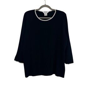 MISOOK Knit Tunic Travel Friendly Womens Sz 1X Classic Old Money Office Career